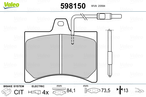 Valeo Remblokset 598150