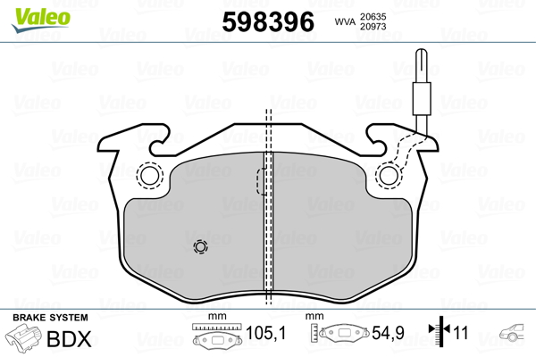 Valeo Remblokset 598396