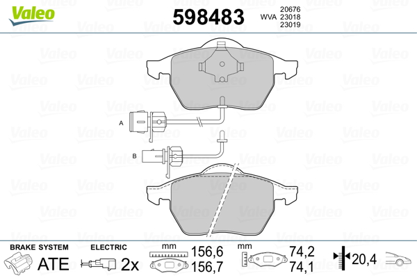 Remblokset Valeo 598483