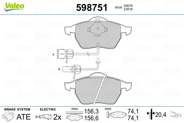 Valeo Remblokset 598751