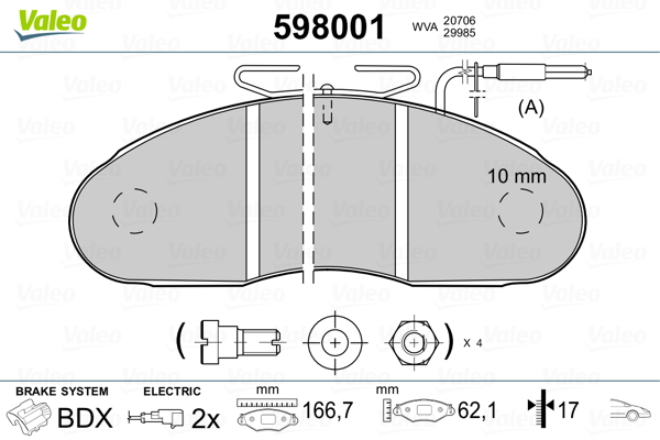 Valeo Remblokset 598001