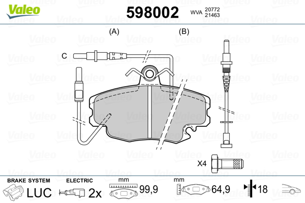 Remblokset Valeo 598002