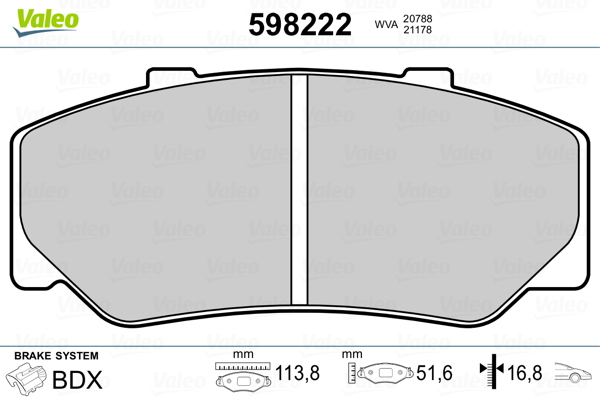 Valeo Remblokset 598222