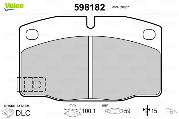 Valeo Remblokset 598182