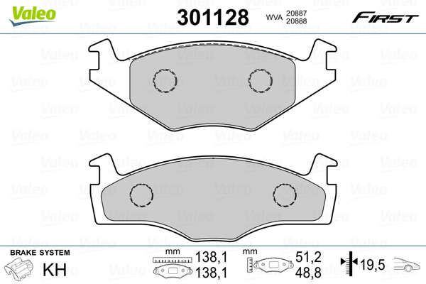 Valeo Remblokset 301128