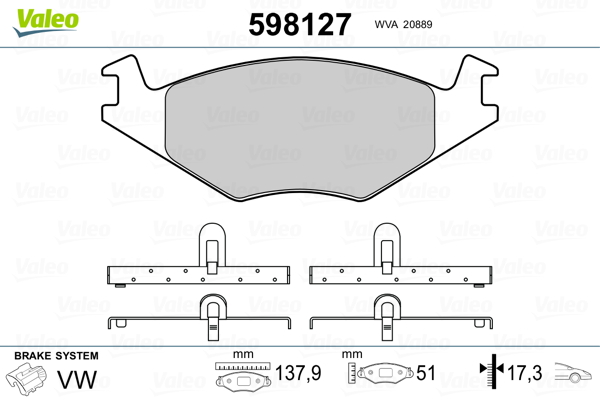 Valeo Remblokset 598127