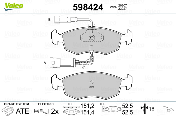 Valeo Remblokset 598424