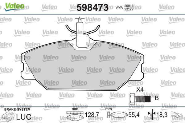 Remblokset Valeo 598473