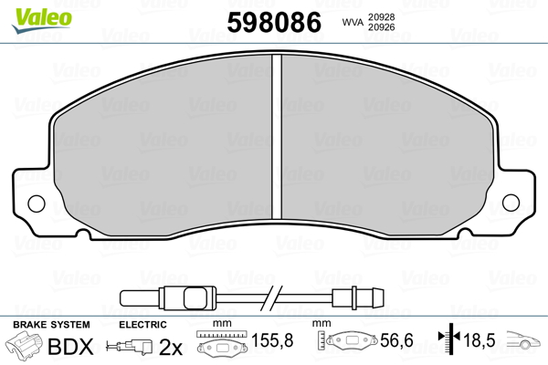 Remblokset Valeo 598086