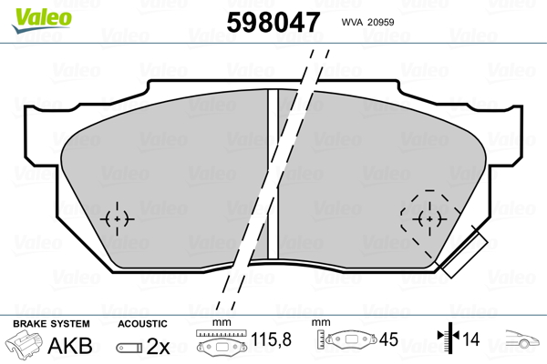 Valeo Remblokset 598047