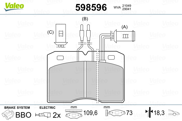 Valeo Remblokset 598596