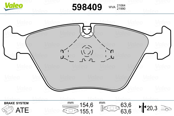 Remblokset Valeo 598409