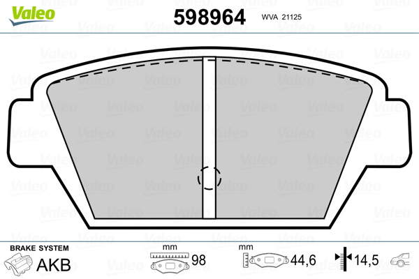 Valeo Remblokset 598964