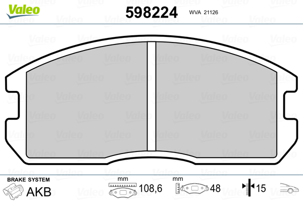 Valeo Remblokset 598224