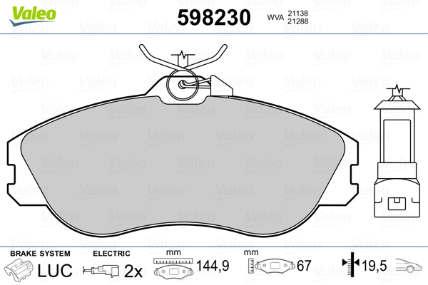 Valeo Remblokset 598230