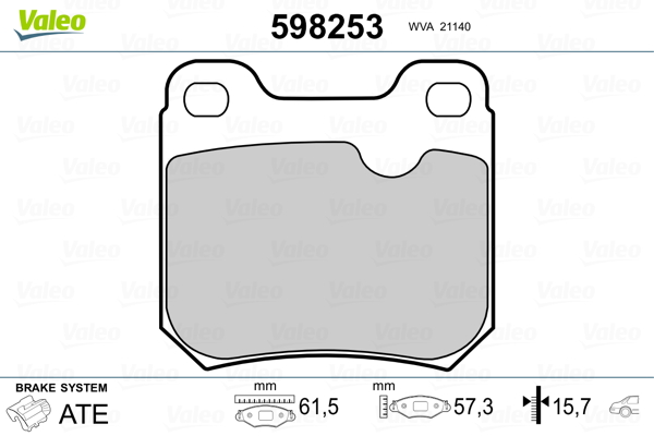 Remblokset Valeo 598253