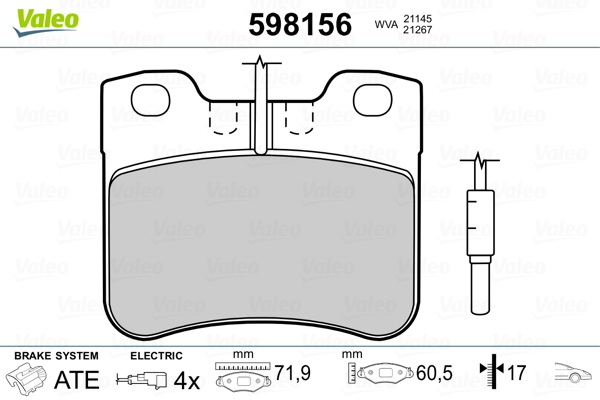 Valeo Remblokset 598156