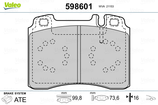 Valeo Remblokset 598601