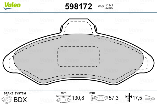 Valeo Remblokset 598172