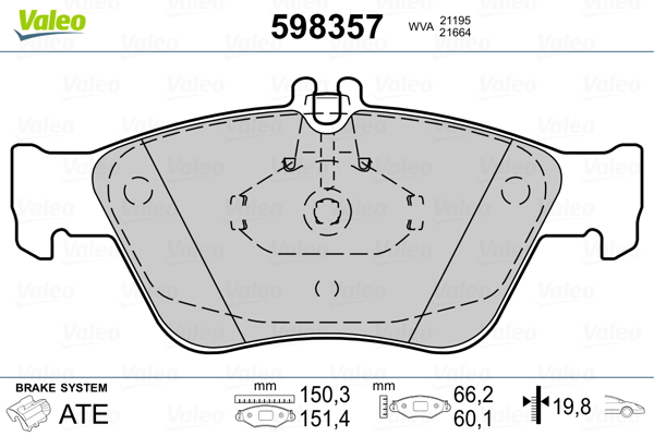 Valeo Remblokset 598357