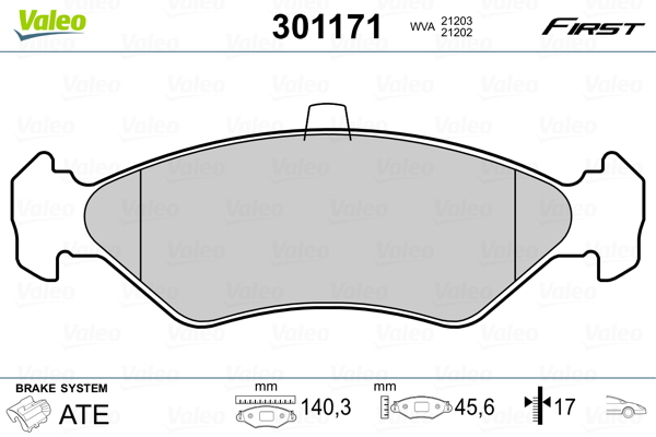 Valeo Remblokset 301171