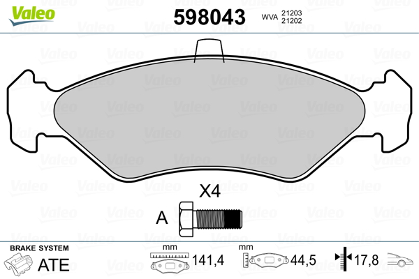 Valeo Remblokset 598043