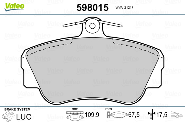 Valeo Remblokset 598015