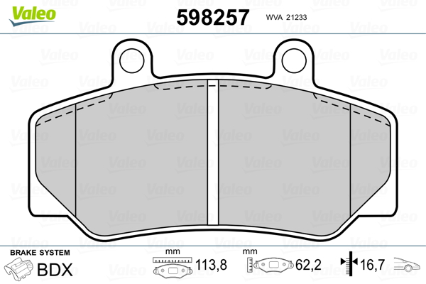 Valeo Remblokset 598257