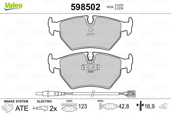 Valeo Remblokset 598502