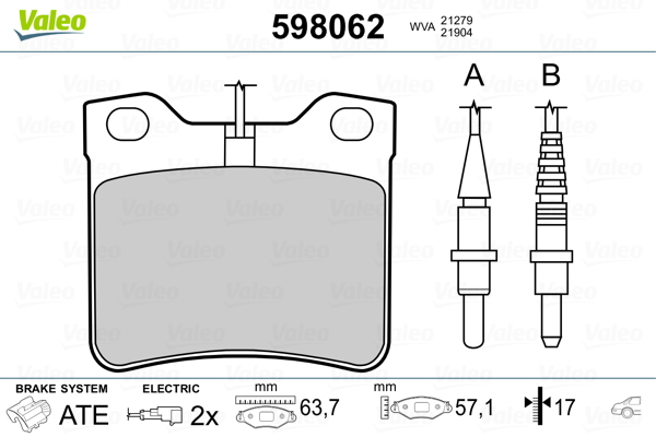 Valeo Remblokset 598062