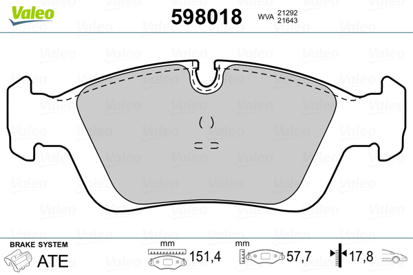 Valeo Remblokset 598018