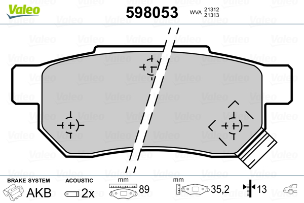 Valeo Remblokset 598053