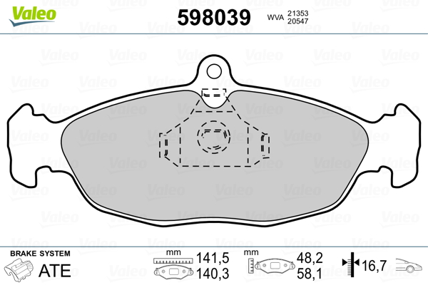 Remblokset Valeo 598039