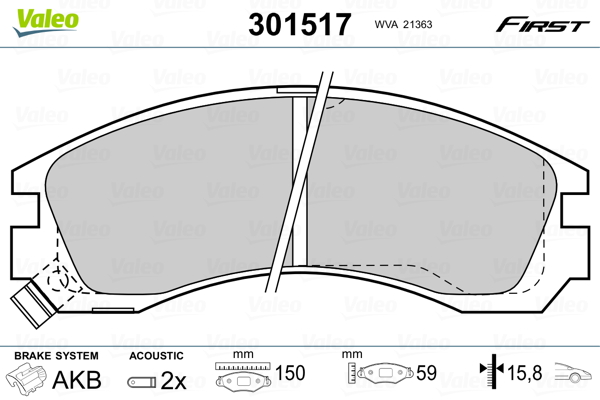 Valeo Remblokset 301517