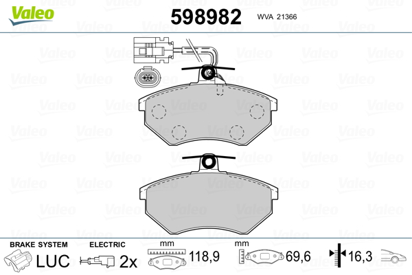 Valeo Remblokset 598982