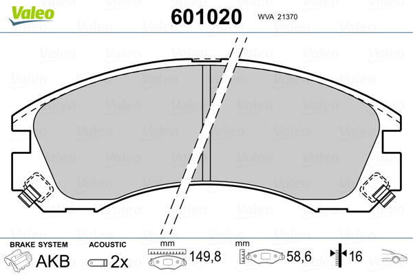 Valeo Remblokset 601020