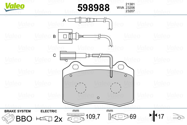 Valeo Remblokset 598988