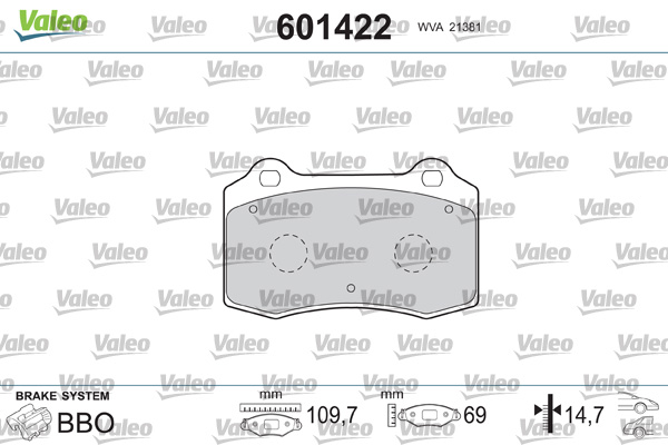 Valeo Remblokset 601422