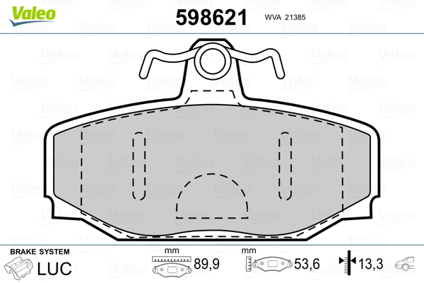 Valeo Remblokset 598621