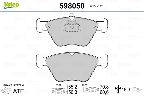 Valeo Remblokset 598050