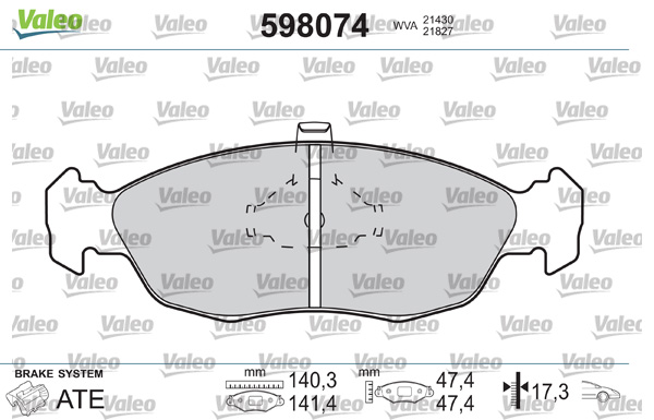 Valeo Remblokset 598074