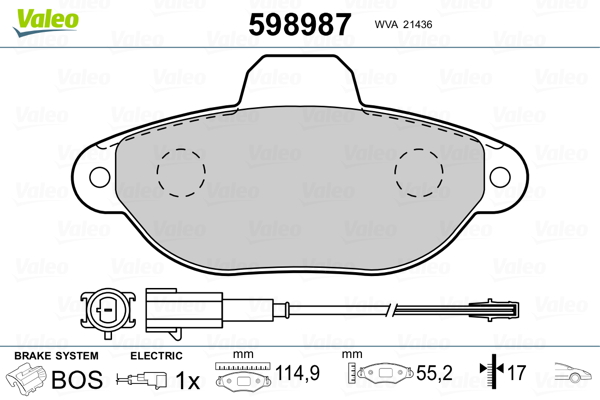 Valeo Remblokset 598987