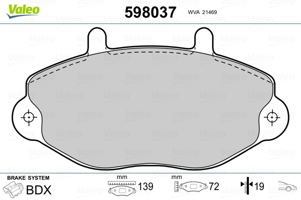 Valeo Remblokset 598037