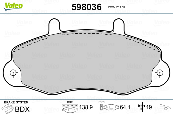 Remblokset Valeo 598036