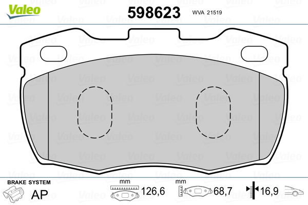 Valeo Remblokset 598623