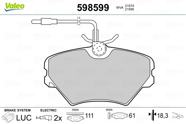 Valeo Remblokset 598599