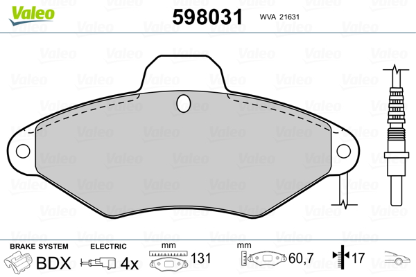 Valeo Remblokset 598031