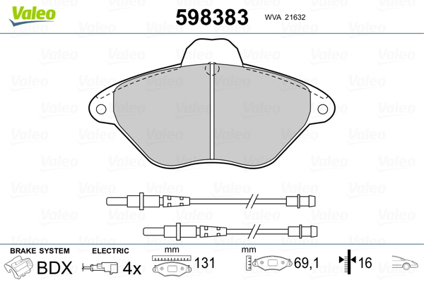 Remblokset Valeo 598383