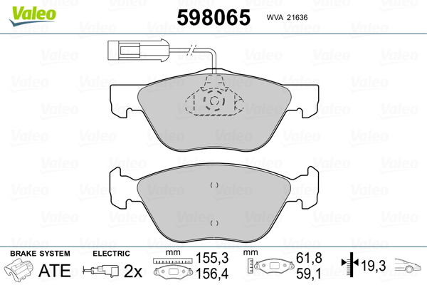 Valeo Remblokset 598065