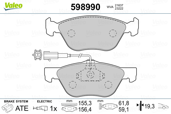 Valeo Remblokset 598990